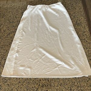 A New Day Women’s Light Beige Satin Midi Skirt